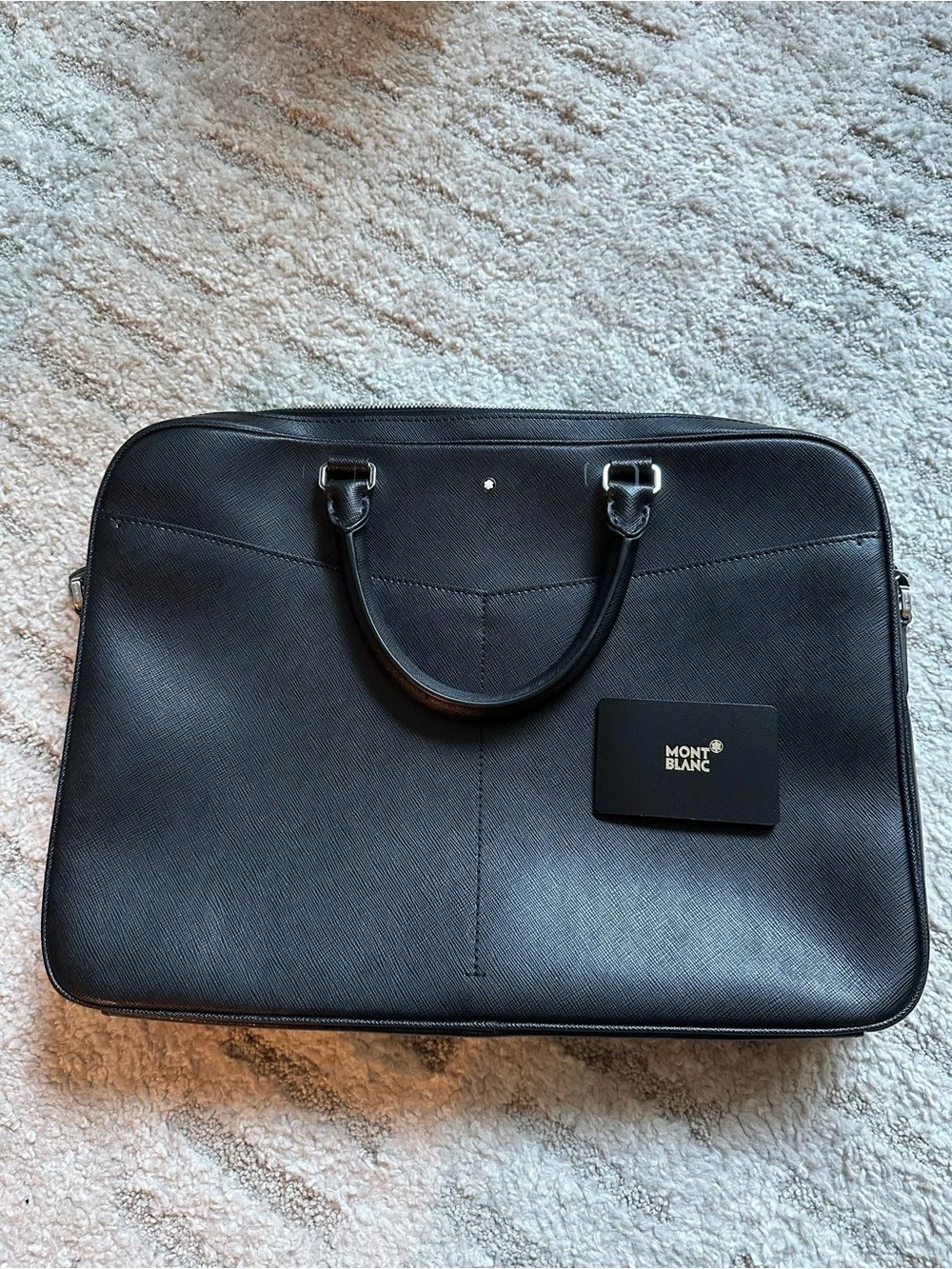 MONTBLANC Sartorial Ultra-Slim Cross-Grain Leather Briefcase